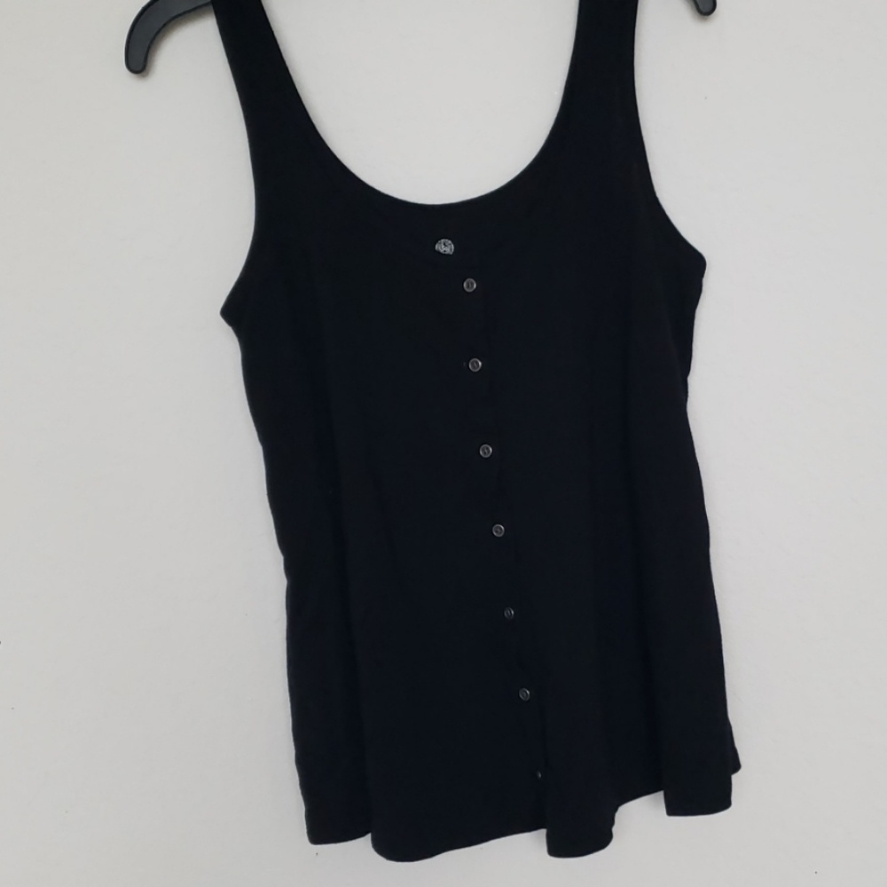 black button up tank top